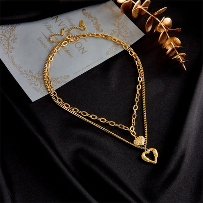 Uneven Folds 2 Love Necklace