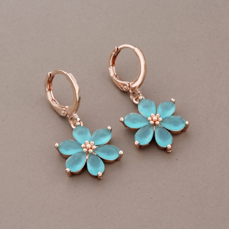 Rose Gold lower Earrings & neckles Set for Women