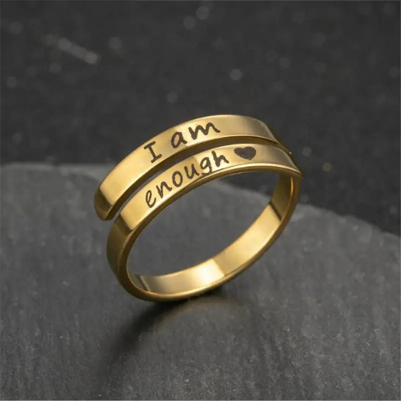 ''I am enough'' ring