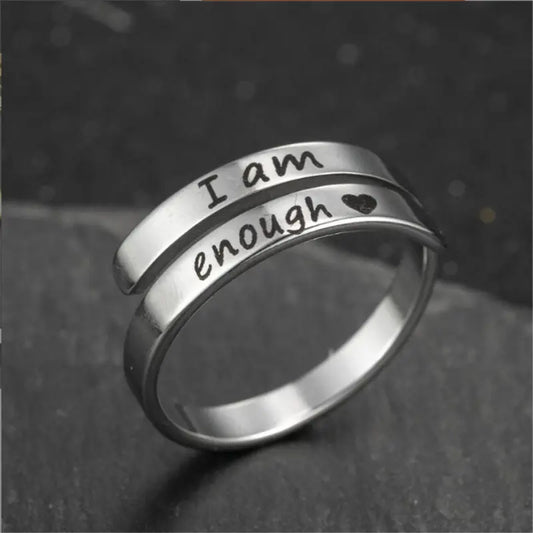 ''I am enough'' ring