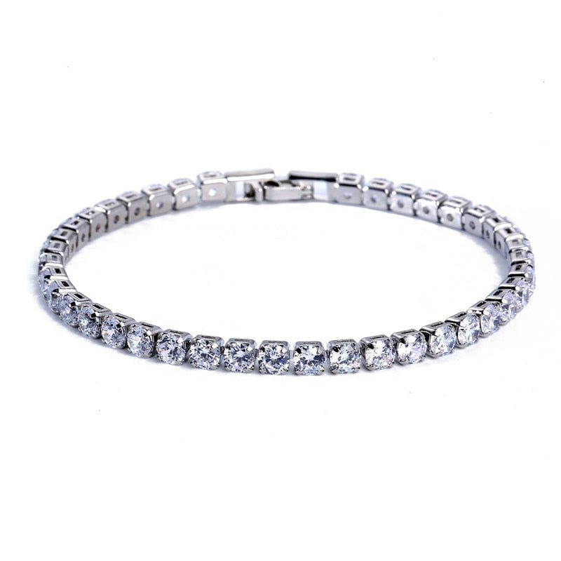 4mm Cubic Zirconia Tennis Bracelet For Women