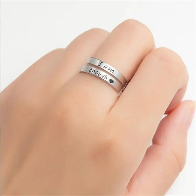 ''I am enough'' ring