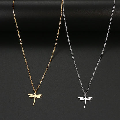 Stainless Steel Necklaces Simple Dragonfly