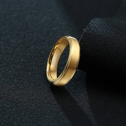 Vnox Black Tungsten Rings for Men 5MM