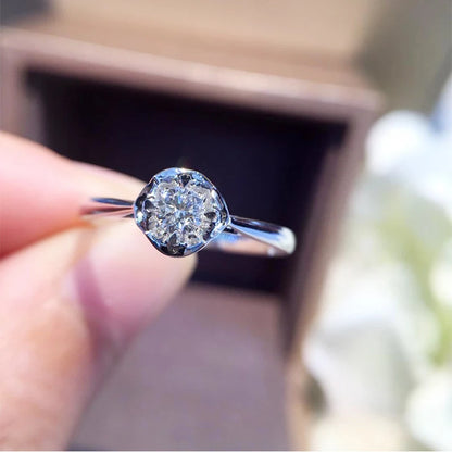 Naturlig Diamantring i 18K Rent Gull – Elegant Smykke