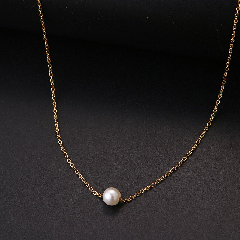 Multilayer Style Pearl "V" Necklace