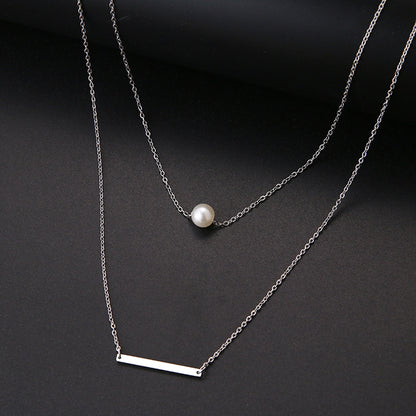 Multilayer Style Pearl "V" Necklace