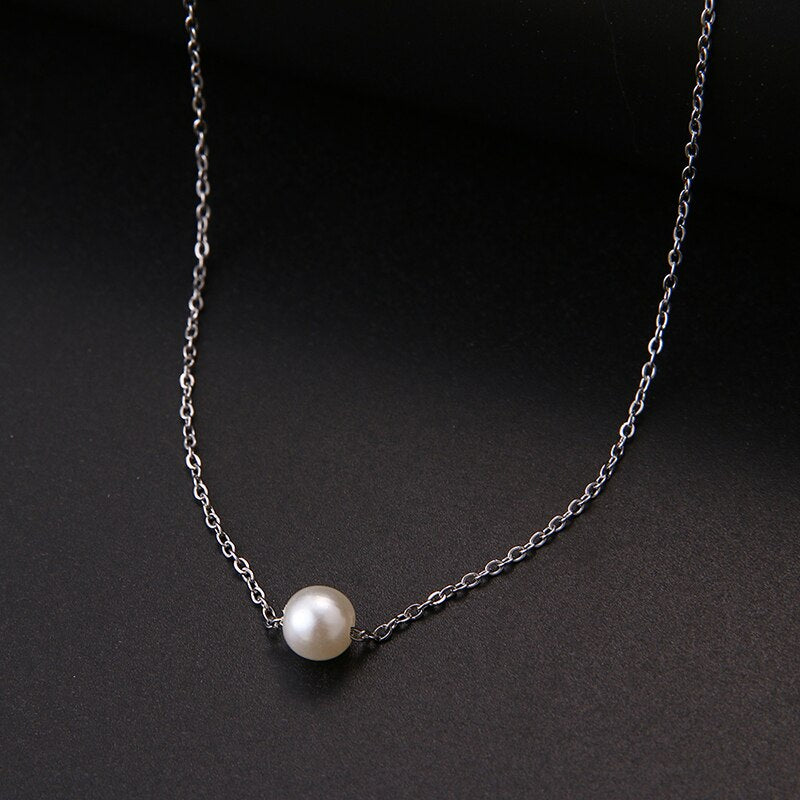 Multilayer Style Pearl "V" Necklace