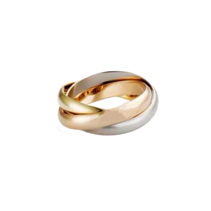 Sølv rose gull ring