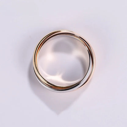 Sølv rose gull ring